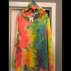 Tie dye hoody. Fun neon colors.NWT